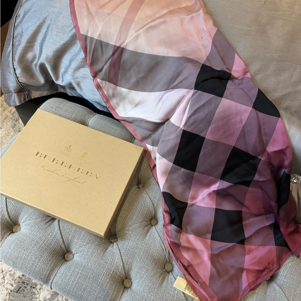 Burberry Ombré Wash Silk Scarf